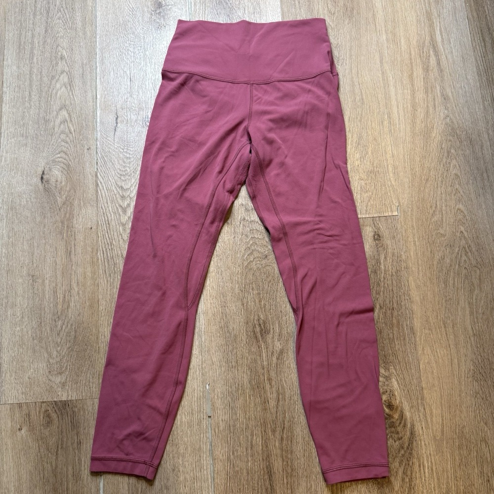 Lululemon Align High Rise Women's Sz 6 25" Inseam Mauve Pink Cropped Leggings